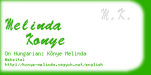 melinda konye business card
