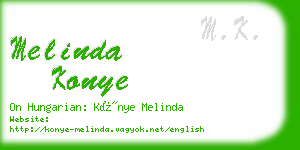 melinda konye business card